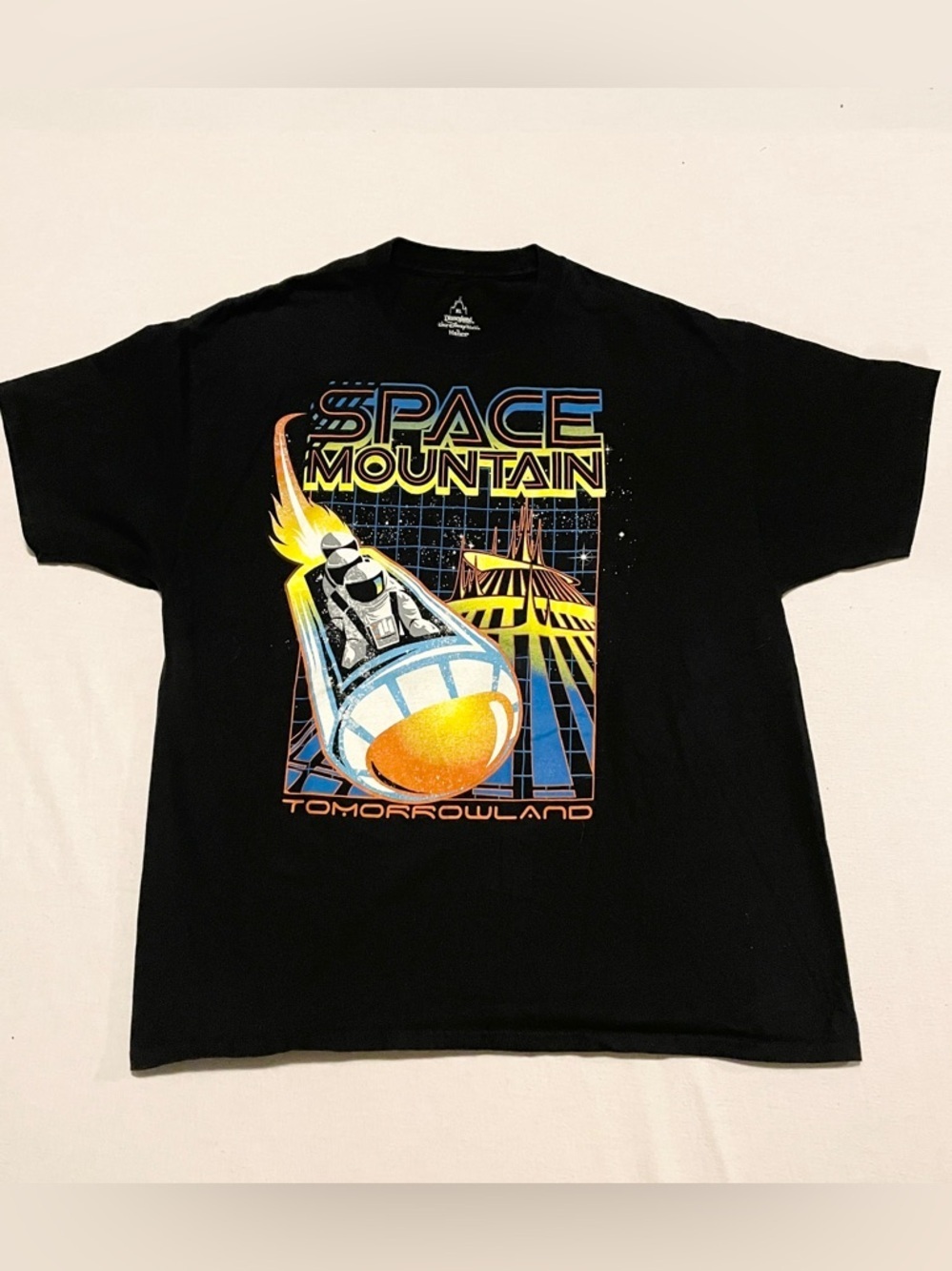 Disney Parks Space Mountain Tomorrowland Retro Graphic Tee Shirt XL